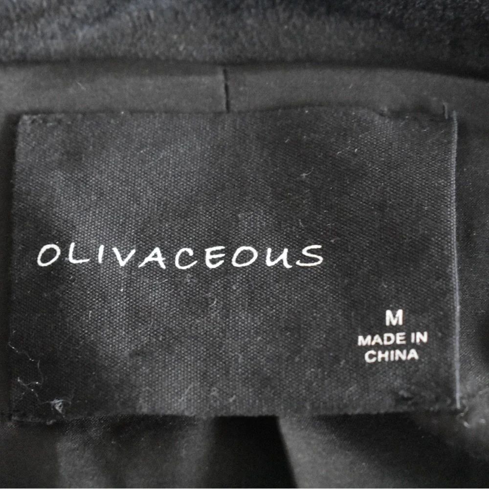 Olivaceous Black Faux Suede Lace Up Moto Jacket Women's Size M - Picture 4 of 10
